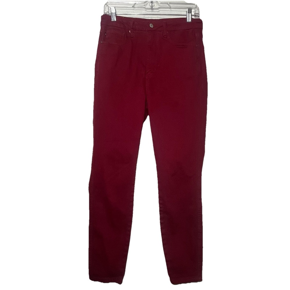 Judy Blue Skinny Jeans Womens Burgundy Garment Dyed High Rise Size‎ 11/30